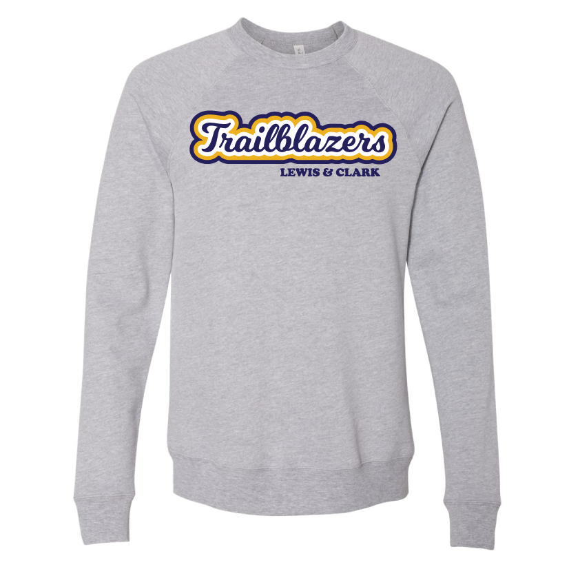 Lewis & Clark ADULT Trailblazers Logo Crewneck Sweatshirt in Athletic Heather