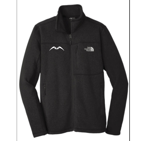 Nisos Men's North Face Sweater Fleece Jacket in Black Heather