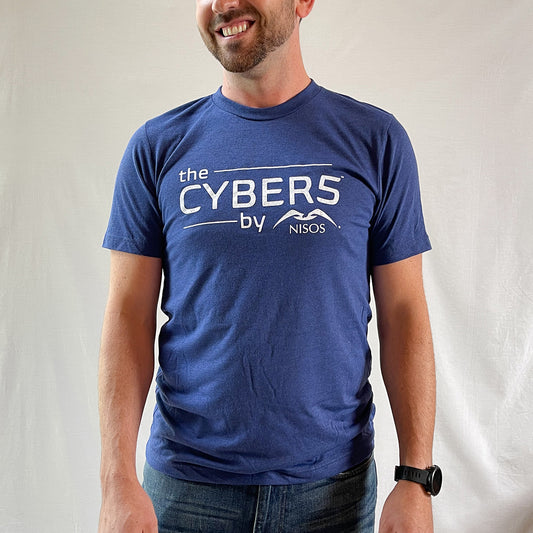 Nisos Cyber 5 Bella Canvas Triblend Tee in Navy