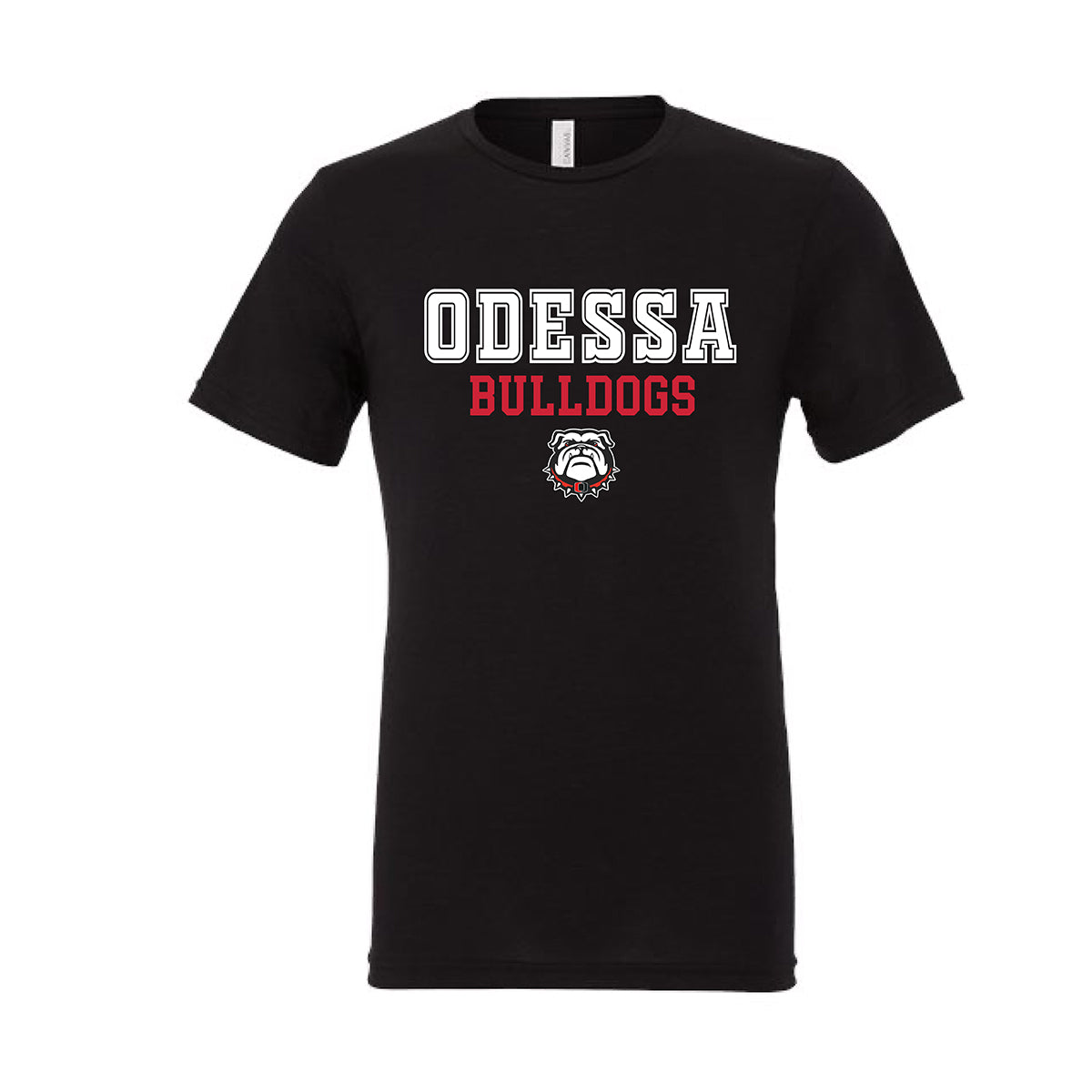 Odessa Bulldogs Bella Canvas Unisex Triblend Tee in Black