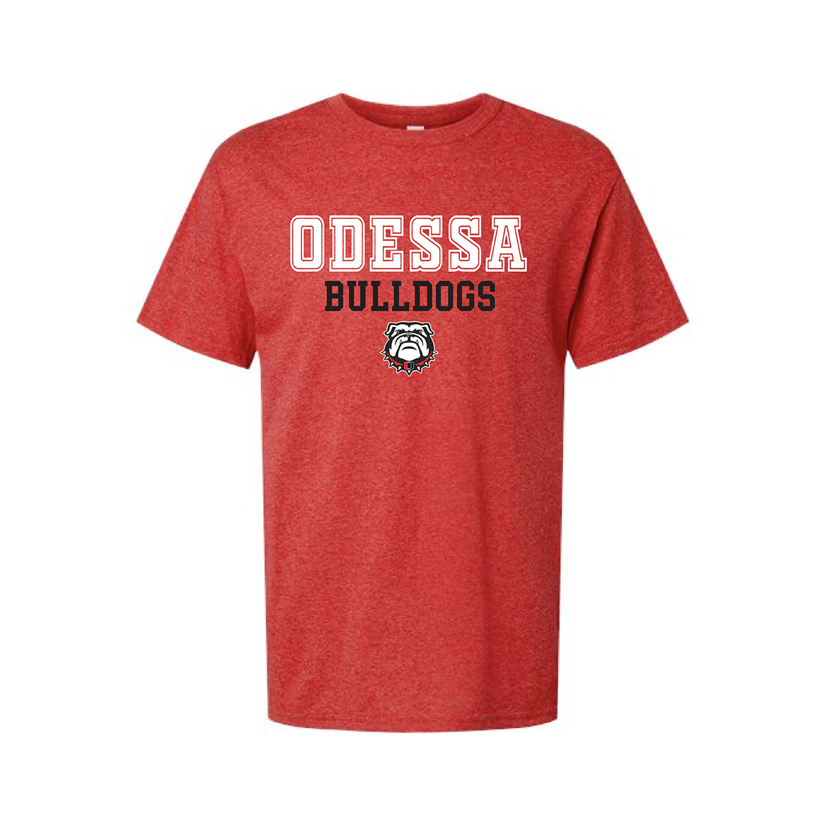 Odessa Bulldogs Unisex M&O Soft Touch Tee in Red