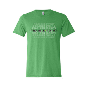 Prairie Point Adult Unisex Triblend Tee in Green Triblend