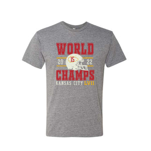 World Champs ADULT Triblend Tee in Heather Grey