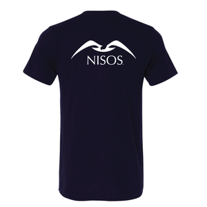 Nisos "Timely, Revelant, Actionable" Bella Canvas Unisex Tee in Solid Navy Triblend