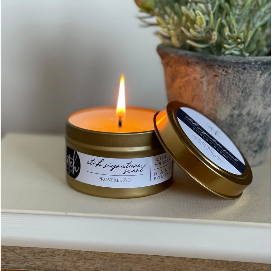 6 oz Soy Candles with Custom Label // Sets of 12