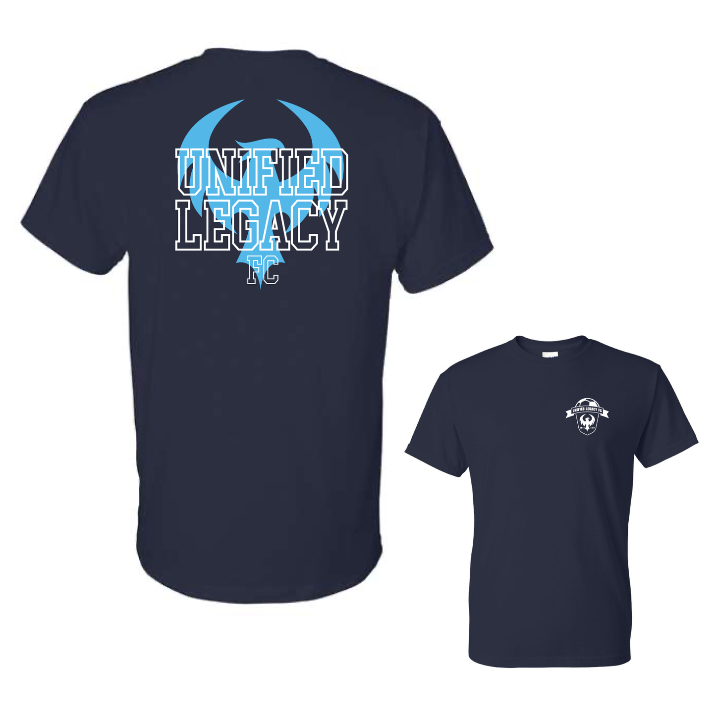 ULFC YOUTH Bird Emblem Unisex Gildan DryBlendTee in Navy