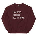 Load image into Gallery viewer, All the Wine Unisex Crewneck Sweatshirt | Print on Demand
