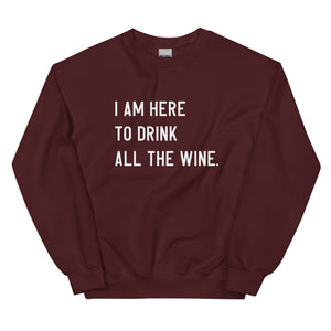 All the Wine Unisex Crewneck Sweatshirt | Print on Demand